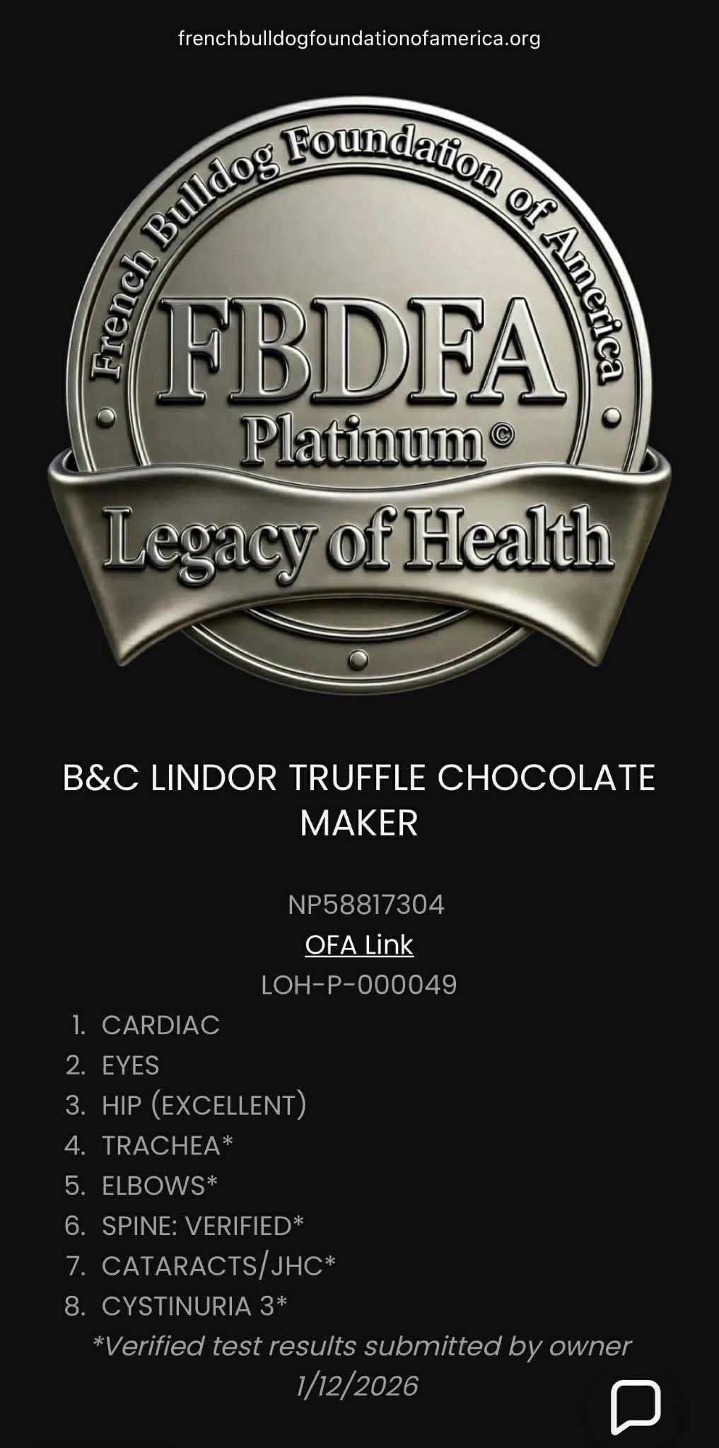 Lindor LOH Platinum