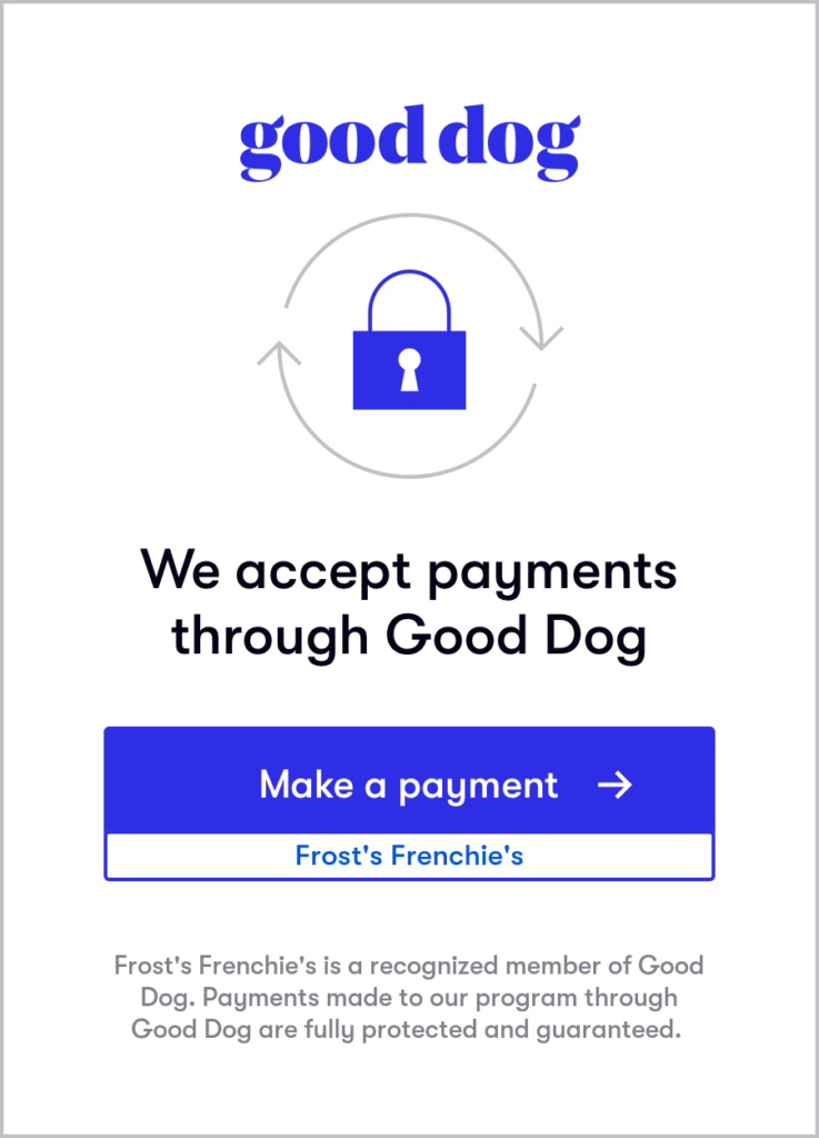 payment frosts frenchies idaho badge